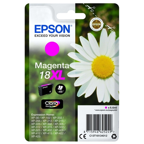 Epson Blækpatron T1813 18 XL Magenta 